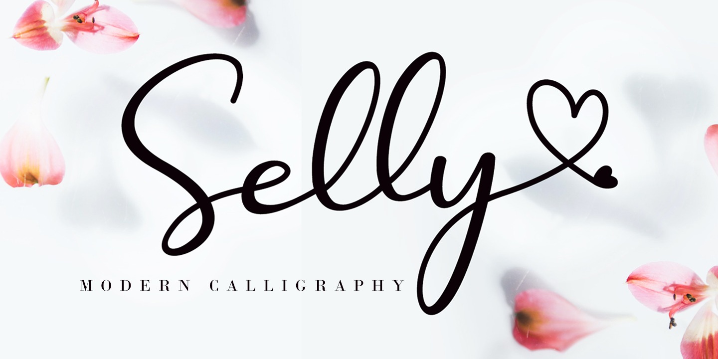 Пример шрифта Selly Calligraphy #1